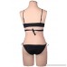 FOCUSSEXY Two Piece Bikini Criss Cross Bathing Suits for Teenager Black B01E3SCH6Y